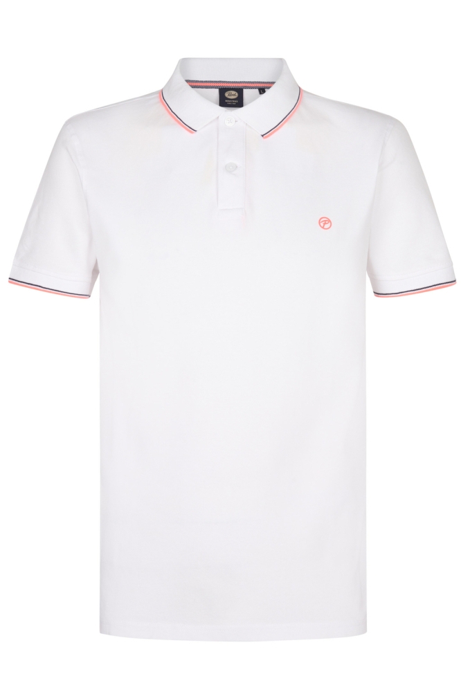 POLO MET KORTE MOUWEN M ROS POL003 0000 Bright White